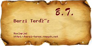 Berzi Teréz névjegykártya